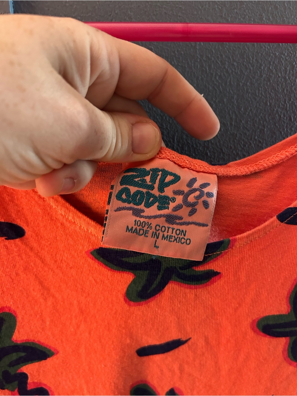 Orangey Coral Palm-Print Sleeveless Sundress - Picture 2 of 5